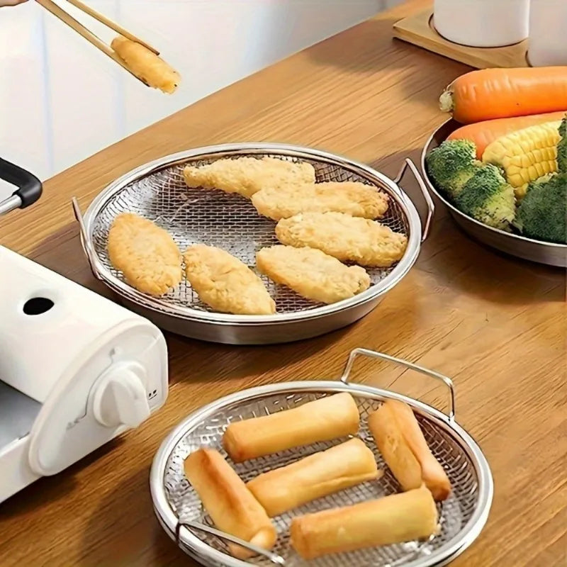 CrispPro – 2pcs Stainless Steel French Fries Basket Set