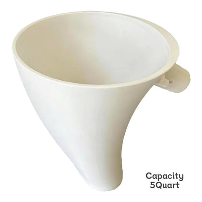 PourEase – White Artisan Flour Funnel