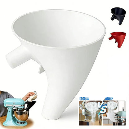 PourEase – White Artisan Flour Funnel