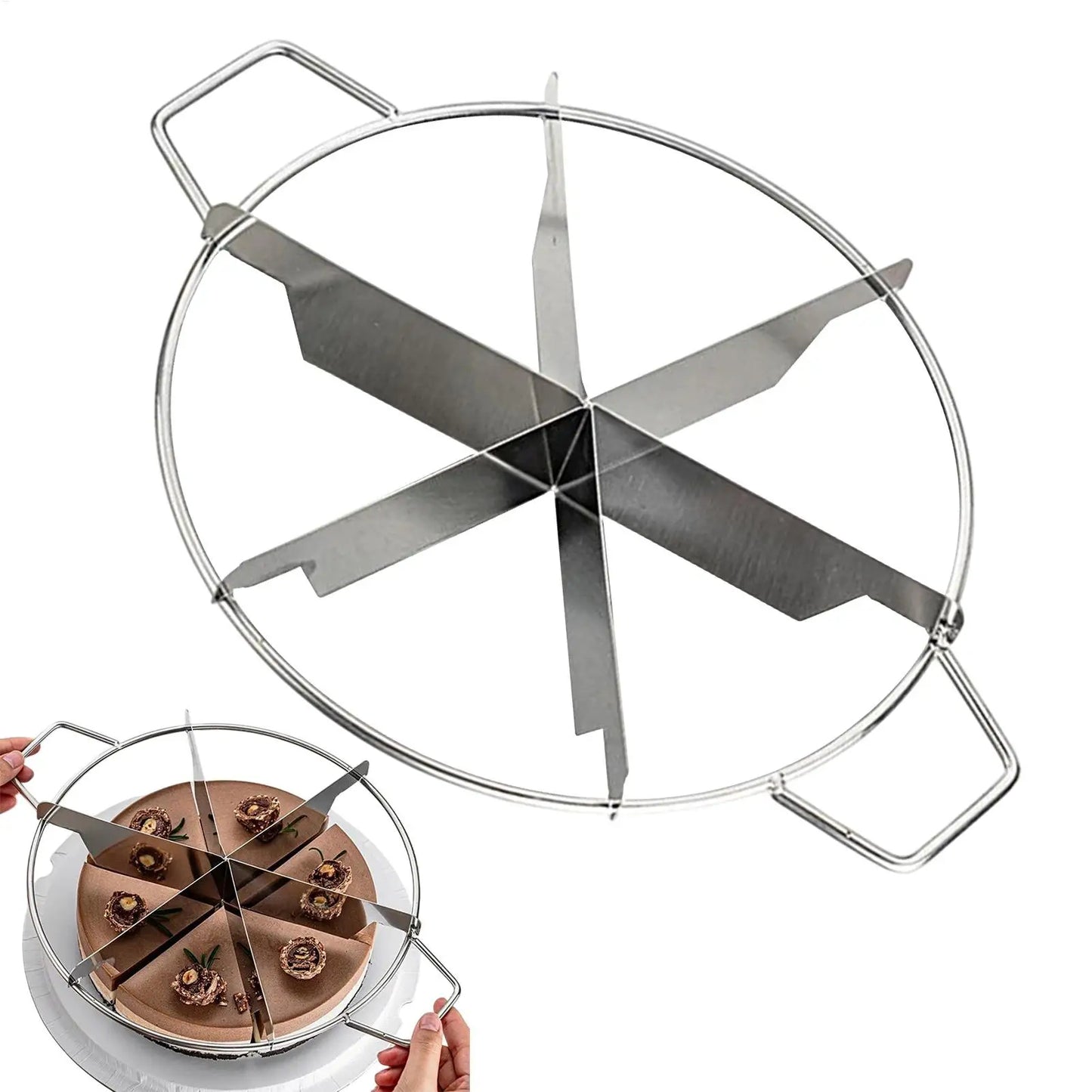 SlicePerfect – Stainless Steel Pie & Cake Divider for Even Slices