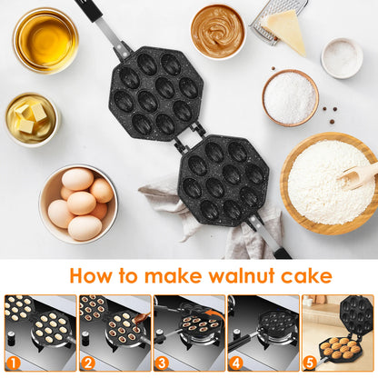 NutForm – Aluminum Alloy Walnut Cookie Mold with Handle