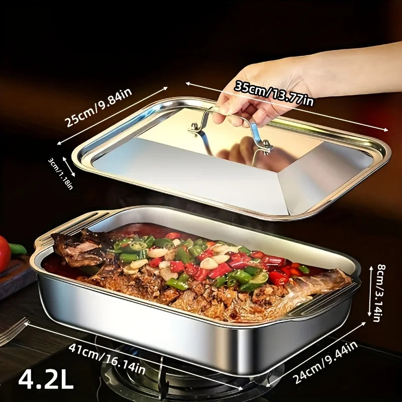 OvenNest – 4-Piece Stainless Steel Deep Dish