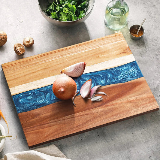 BoardCraft – Acacia Wood & Resin Double-Sided Cutting Board