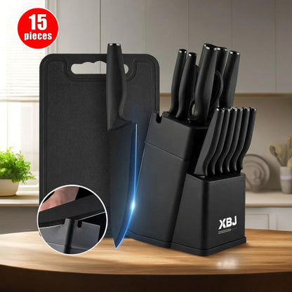 SteelCorta – 15-Piece Stainless Steel Kitchen Knife Set