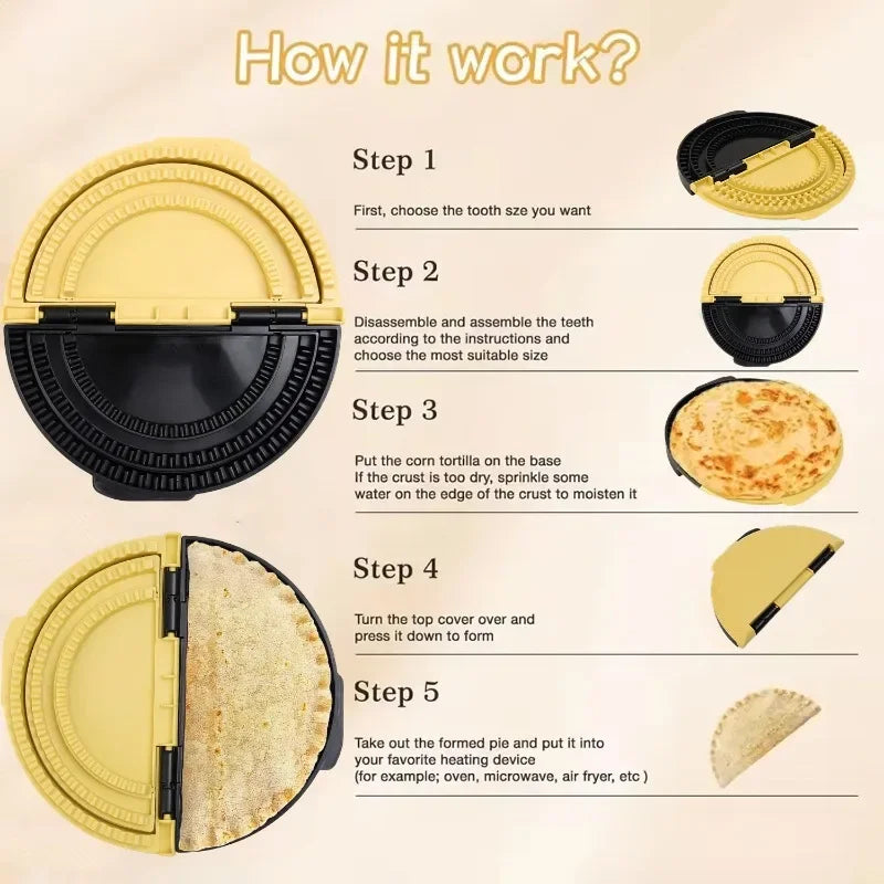 PressiFolda – 3-in-1 Tortilla & Pancake Sealing Mold