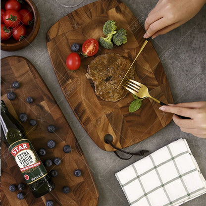 AcaciaGrida – Double-Sided Acacia Wood Cutting Board