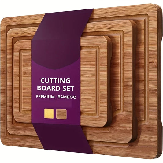 BambuChopa – Thick Premium Bamboo Cutting Board Set